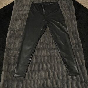 Black leather pants